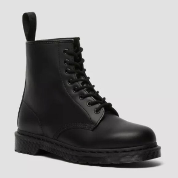 Dr Martens 1460 Mono Smooth Leather Lace Up Boots in Black - Size 6 - Picture 2 of 8